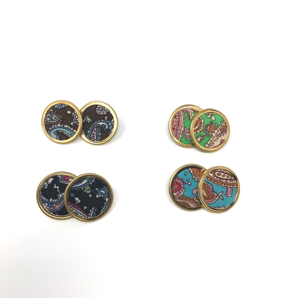 New women’s Brown Paisley Print Earrings